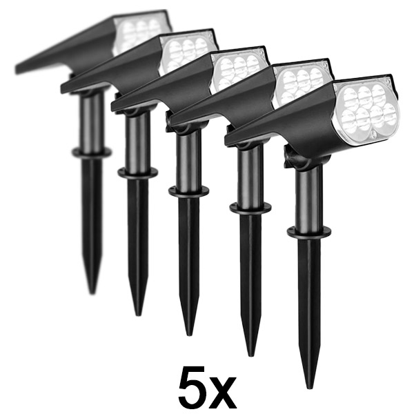 5x Vanjska solarna reflektorska svjetiljka | SPOTIKE